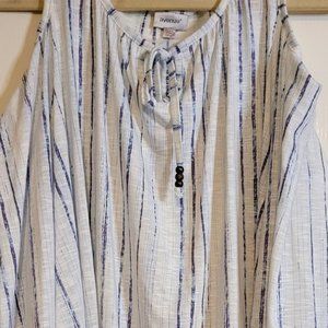 Avenue linen cold shoulder blouse 14/16